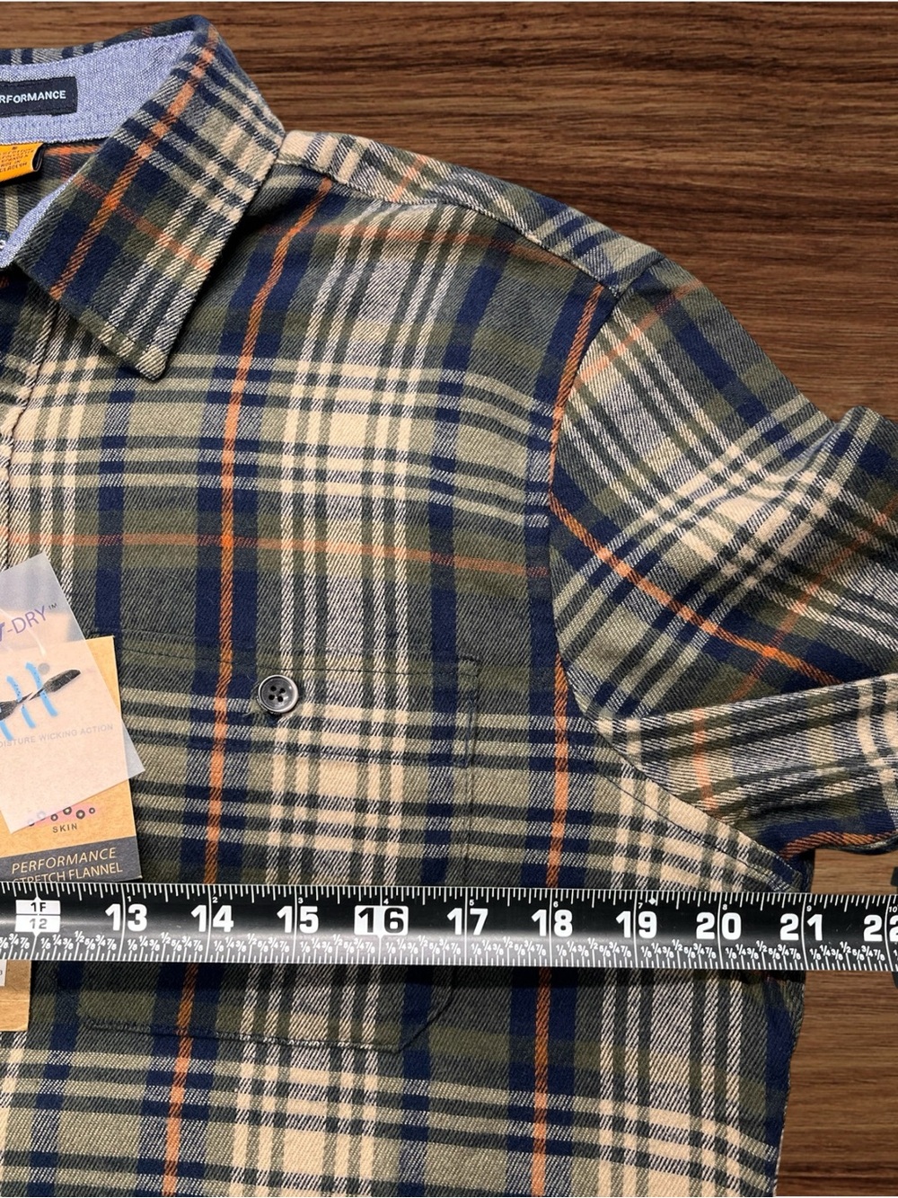 Tailor Vintage Men’s Army Telluride Plaid Stretch Flannel Shirt. Size Small. - Picture 4 of 10